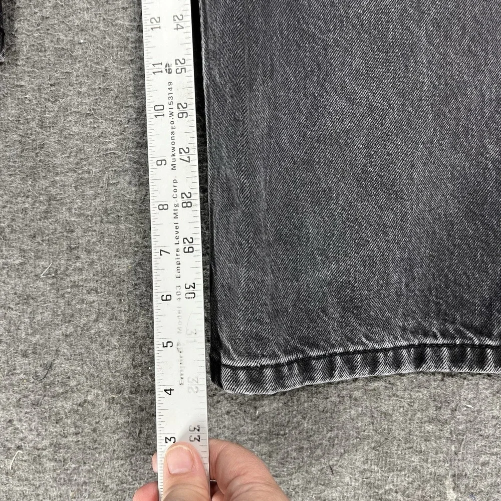 Kik Wear Jeans Mens 32x32 Black Wide Leg Baggy Streetwear Rave Epik Chill